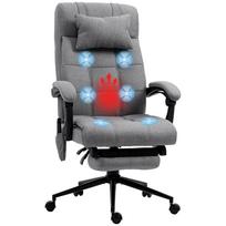 Office Chair with Massage Function, Ergonomic, 66x76x116-124cm, Gray 66 x 76 x 124 cm