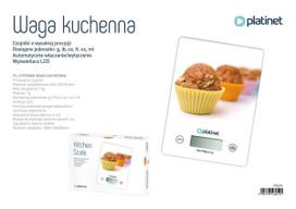 PLATINET WEIGHT KITCHEN SCALE 7KG 200x145x20MM MUFFIN 46019