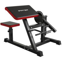 Curl Bench & Triceps Extension, 5 Seat Adjustments, 25 Angles, Steel & Faux Leather, Black 105 x 95 x 80 cm juoda