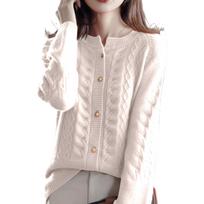 Fashion  Vintage Knit Sweater Cardigan Coat For Women One Size balta