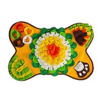 Pet Puzzle Snuffle Mat: Boredom Relief & Energy Burner for Dogs and Cats geltona