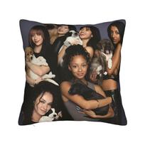 Pillow Cover Katseye Kpop Music Girls  Funny Pillow Case For Sofa Couch Bed Living Room Pillowcases 12x12Inch