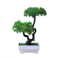 Realistic Simulation Artificial Plant Tree Bonsai for Office Decor žalia