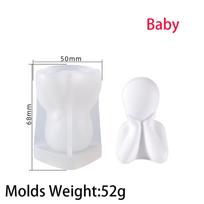 DIY Human Body Silicone Mold Aromatherapy Plaster Meditation Craft Gift Making Epoxy Resin Concrete Casting Molds Home Decor gray