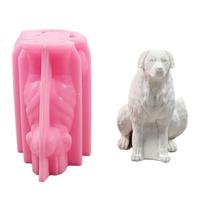 3D Dogs Candle Mould Handmade Silicone Molds Soap Molds Ornament Molds Castings Molds Animal Molds Craft Supplies 1