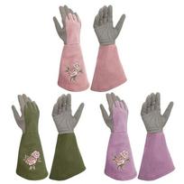 Professional Garden Rose Pruning Thorn-Proof Gloves Printed Gardening Trimming Labor Protection Long Gloves Hands Protector L šviesiai rausvos spalvos