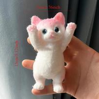 Taba Cute Squishy Cat Fluffy Sticky Soft Realistic Cat Stress Relieving Toy Simulation Cats Doll Squeeze Gift For Kids Adults