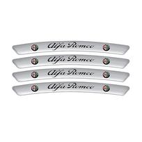 4pcs 3D Aluminum Car Wheel Rim Stickers Emblem Decoration Decal For Alfa Romeo Giulia 159 Giulietta Mito 147 Stelvio Accessories For Alfa Romeo