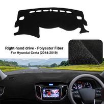 Interior Moulding Dashboard Cover for 2014-2019 Hyundai Creta Sunshade Protector Anti-UV Dash Mat Non-Slip Pad RHD Carpet juoda