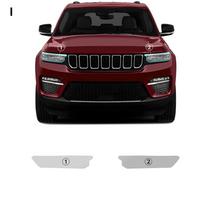 TPU Car Headlight Protective Film for 22-25 Jeep Grand Cherokee Transparent & Smoked Black Anti-Scratch Smoked black / Headlight film juoda