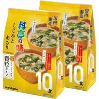 Marukome Ryotei no Aji Bulk Freeze-Dried Granule Miso Soup Shijimi Asari 10 Servings x 2 Bags Instant Shellfish Broth Ornithine
