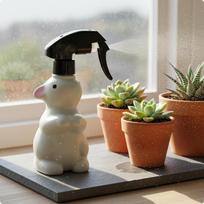 Bunny Spray Bottle Cute Hare Watering Can Compact Handheld Cream White Cream White Bunny