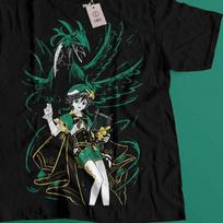 Genshin Impact Shirt, Anime Game Tee, Vintage Gaming Manga T Shirt, Japanese Anime Streetwear Graphic Oversized Tee M