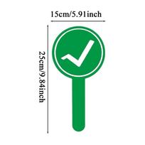 Double Sided Answer Paddle YES or NO Red-Green Signs With Double Side Audience Voting Paddles For Teachers School Competition
