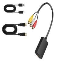 AV To HDTV 3RCA Female/Male To HDTV Video Composite Adapter Converter Video Transmission 1080P Output for Gaming Console