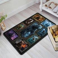 Bear Mythologies Pattern Rug Floor Mat for Living Room or Bedroom Soft and Comfortable Carpet a Gift for Birthday and Holiday. 40x60cm( 15x23in ) įvairiaspalvis