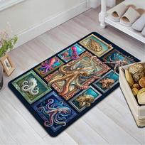 Ocean Frame Collection Pattern Rug Floor Mat for Living Room or Bedroom Soft and Comfortable Carpet a Gift for Birthday and Holiday. 40x60cm( 15x23in ) įvairiaspalvis
