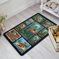 Fish Fantasies Pattern Rug Floor Mat for Living Room or Bedroom Soft and Comfortable Carpet a Gift for Birthday and Holiday. 40x60cm( 15x23in ) įvairiaspalvis