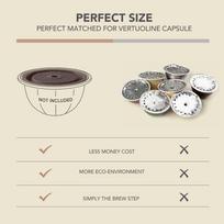 Food Grade Silicone Coffee Pod Cap Environmental Resilient Eco Silicone Pod Cover  For VertuoLine