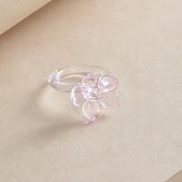 Cute Flowers Finger Ring Fashion Coloured Glaze Ring Lotus Four-leaf Clover Ring  Hipster Style 5