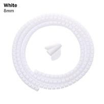 HDPE Management  1.5m Length Cable Holder Wire Organizer Flexible Spiral Tube Cord Protector 8mm balta