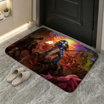 W-W-Warhammer Floor Mat Cartoon Flannel Rug, Soft Non-Slip Floor Mat 40x60cm