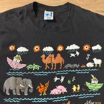 RARE Vintage 90s Noah’s Ark Single Stitch AOP Nature Bible Stories Tee Size XL Unisex T-Shirt XL