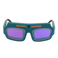 Solar Auto Darkening Welding Goggle Arc and Strong Light Protection Dimming Glasses Dark Green PC+ABS+soft glue