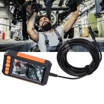 Industrial Endoscope 8mm 1080P Dual Lens 4.3 Inch IPS Screen 8 LED Light IP67 Water Proof Sewer Inspection Camera with 5m Cable ABS