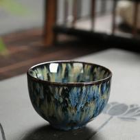 Creative Kung Fu Ceramic Teacup Kiln Transformation Japanese Style Water Cup Retro Porcelain Art Tea Bowl Drinkware 60ML