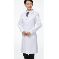 Medicininis chalatas vyrams ir moterims su drėgmę sugeriančiu audiniu ligoninės darbui Male,L white