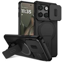 Phone Case with Sliding Camera Cover for Motorola Edge (2025),Heavy Duty Shockproof Rugged Protective Case for Motorola Edge (2025) juoda