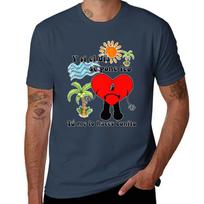 Bad Bunny Sad Heart Tshirt Work Wear Simple Tee Shirt S