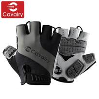 Silicone Half-Finger Gloves for Summer Outdoor Sports And Fitness, Shock-Absorbing Sweat-Wicking Gloves Cycling Equipment, Black-Gray L