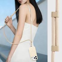 Ring Holder Anti-Lost Strap with Pad Crossbody Neck Strap Wrist Strap Drop-Resistant Polyester Phone Carrying Chain Crossbody - Light Camel