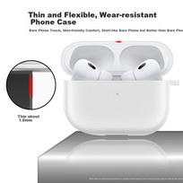 Matte Case for Apple AirPods Pro 3, Simple Solid Color Soft Shell with Lanyard, Apple True Wireless Earphones, Transparent White