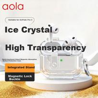Auland Transparent Protective Case for AirPods Pro 3, Apple AirPods Pro 3rd Generation Earphone Cover with Magnetic Closure and Creative Stand