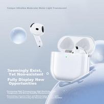W&P AirPods 4 Case, Fourth Generation Apple Wireless Bluetooth Noise-Cancelling Earphones, Transparent Airbag Shockproof Anti-Dirt Case