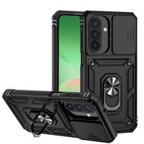 Phone Case with Slide Camera Cover for Samsung Galaxy A27 A17 A37 A57 Ring Kickstand Shockproof Protective Case for Samsung Galaxy A17 juoda