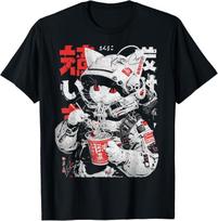 Japanese Streetwear Cyberpunk Retro Techwear Manga Anime T-Shirt 4XL