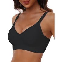 Women Plus Size Large Breast Seamless Push Up Anti Sagging Side Support Bra S juoda