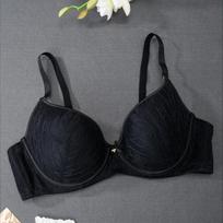 Plus Size Sexy Underwire Push Up Shaping Gathering Women Lingerie Bra XXL juoda