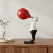 Modern Resin Figure Creative Shape Sculpture Minimalist Balloon Person Figurine Available Now