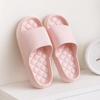 New Household Slippers Summer Unisex Indoor Home Slides for Men and Women 36-37 rožinė