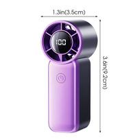 Portable Handheld Fan USB-Rechargeable 2400mAh 5-Speed Settings Mini Desktop Air Cooler Outdoor Fan Cooling Travel Handheld Fan violetinė