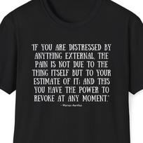 Marcus Aurelius Quote Shirt - If you are distressed by anything external, the pain is not due to the thing itself but to your estimate of it XL
