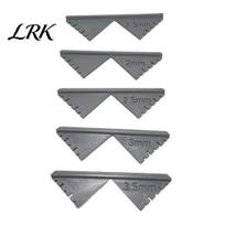 Right Angle Bookbinding Cutting Jigs 5Pcs/Set Corner Jigs, Binding Tools, 1.5mm 2mm Paper Crafting Guide 2.5mm 3mm 3.5mm Plastic Measurement pilka