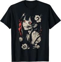 Horror Anime Manga Japan Japanese Creepy Kawaii Goth Gift Unisex T-Shirt M
