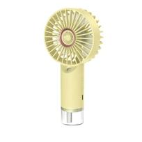 Portable Handheld Spray Fan USB Rechargeable Water Spray Mist Fan Handheld Misting Fan  Hot Weather geltona