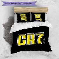 Cristiano Ronaldo Pattern Printed 3PCS Bedding Set Soft Skin-Friendly Washable Duvet Cover & Pillowcases Set All Season Bedroom 135cm*200cm